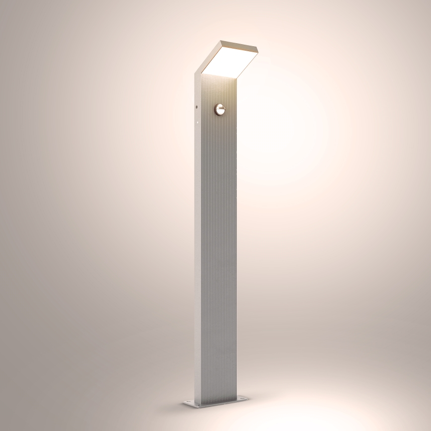 Brilagi - LED Outdoor Lamp with Sensor RIANO LED/8W/230V Silver IP65