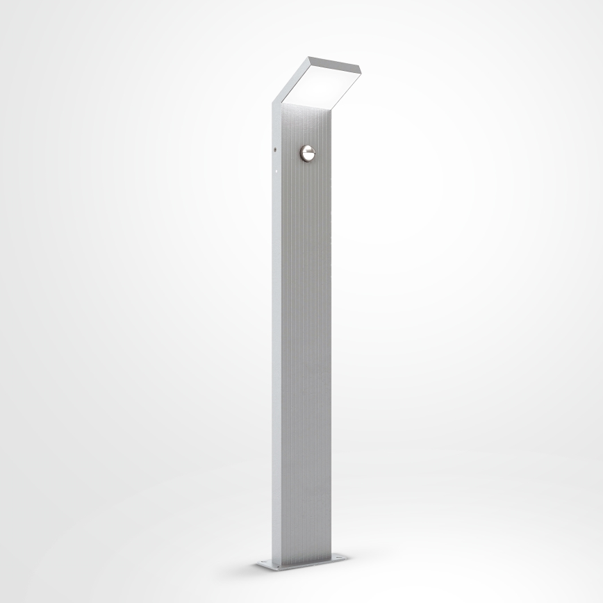 Brilagi - LED Outdoor Lamp with Sensor RIANO LED/8W/230V Silver IP65