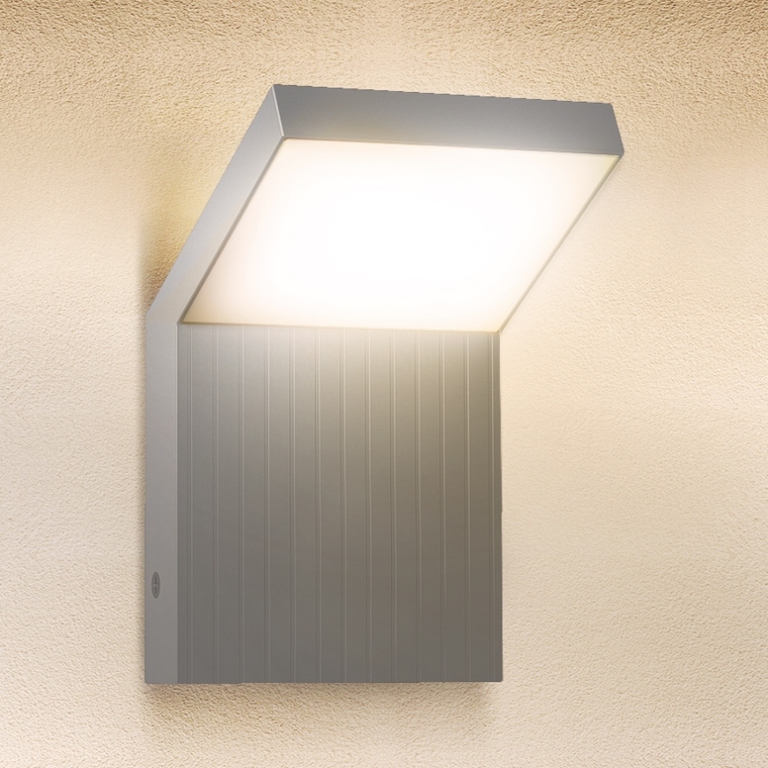 Brilagi - RIANO LED Outdoor Wall Light LED/8W/230V Silver IP65