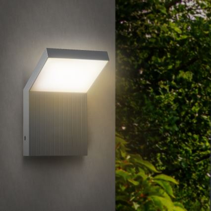 Brilagi - RIANO LED Outdoor Wall Light LED/8W/230V Silver IP65