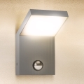 Brilagi - RIANO LED Outdoor Wall Light with Sensor, 8W/230V, Silver, IP65