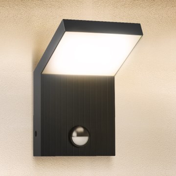 Brilagi - RIANO LED Outdoor Wall Light with Sensor, LED/8W/230V, Anthracite, IP65