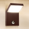 Brilagi - RIANO LED Outdoor Wall Light with Sensor, LED 8W/230V, Brown, IP65