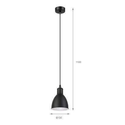 Brilagi - RIDDY cable-mounted LED pendant 1xE27/60W/230V black