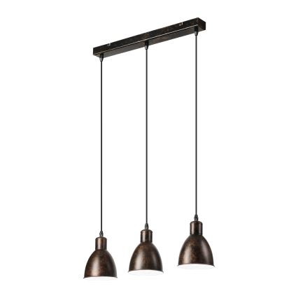 Brilagi - RIDDY Cable-Suspended LED Pendant, 3×E27 (max. 60W), 230V, Copper/Patina