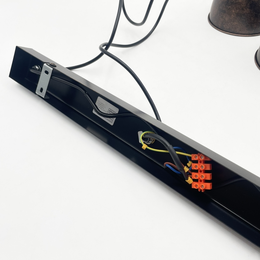 Brilagi - RIDDY Cable-Suspended LED Pendant, 3×E27 (max. 60W), 230V, Copper/Patina