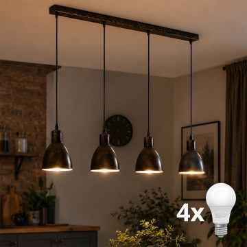 BRILAGI - RIDDY LED Cable Pendant 4xE27/60W/230V copper/patina