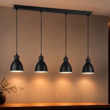 Brilagi - RIDDY LED Cable-Suspended Pendant, 4x E27/60W/230V, Black