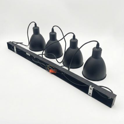 Brilagi - RIDDY LED Cable-Suspended Pendant, 4x E27/60W/230V, Black