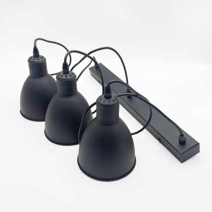 Brilagi - RIDDY LED Pendant Light on Cable, 3xE27/60W/230V, Black