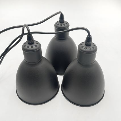 Brilagi - RIDDY LED Pendant Light on Cable, 3xE27/60W/230V, Black