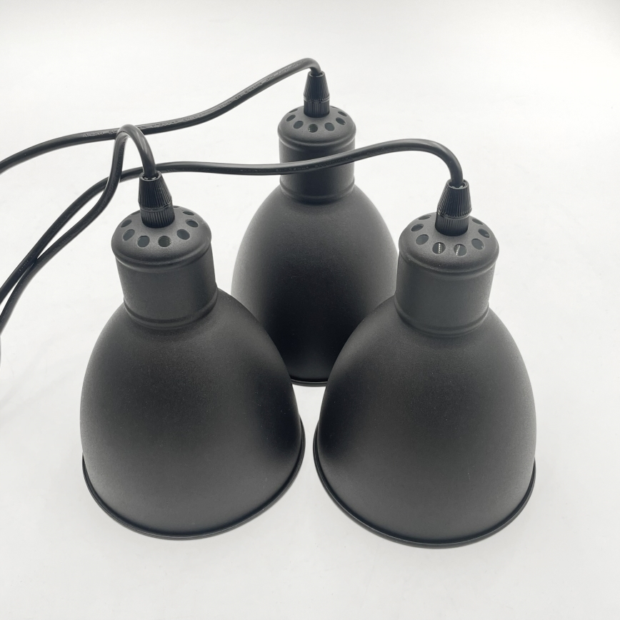 Brilagi - RIDDY LED Pendant Light on Cable, 3xE27/60W/230V, Black