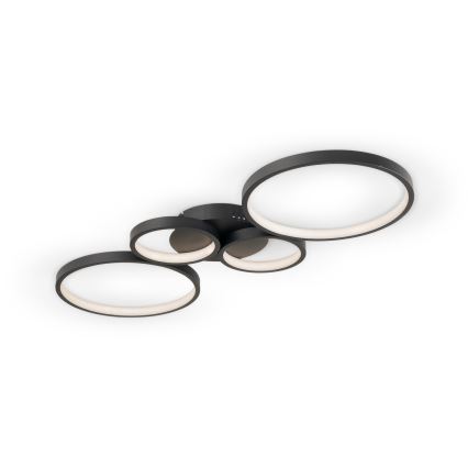 Brilagi - Dimmable LED Ceiling Light RINGO LED/34W/230V 3000-6000K 28x78 cm Black + Remote Control
