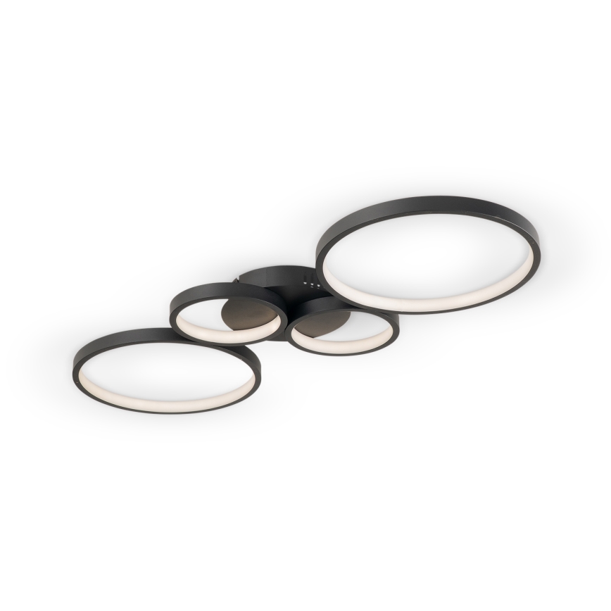 Brilagi - Dimmable LED Ceiling Light RINGO LED/34W/230V 3000-6000K 28x78 cm Black + Remote Control