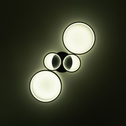 Brilagi - Dimmable LED Ceiling Light RINGO LED/34W/230V 3000-6000K 28x78 cm Black + Remote Control
