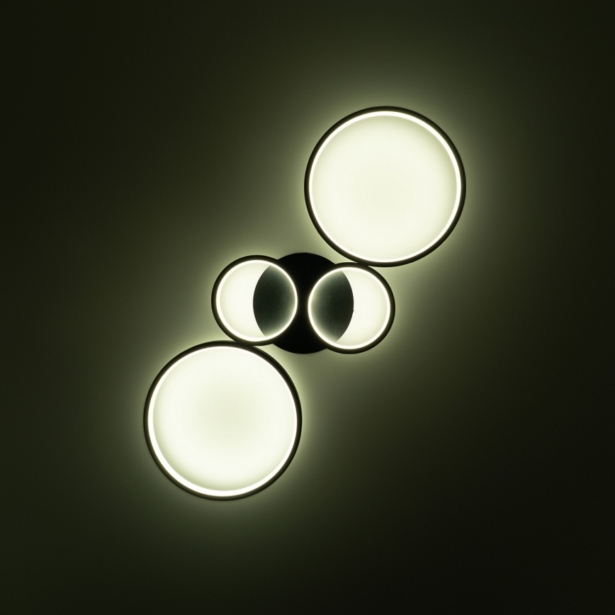 Brilagi - Dimmable LED Ceiling Light RINGO LED/34W/230V 3000-6000K 28x78 cm Black + Remote Control