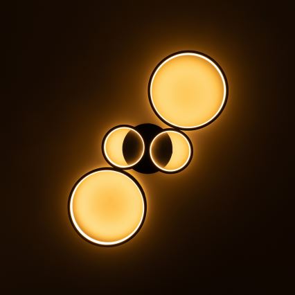 Brilagi - Dimmable LED Ceiling Light RINGO LED/34W/230V 3000-6000K 28x78 cm Black + Remote Control