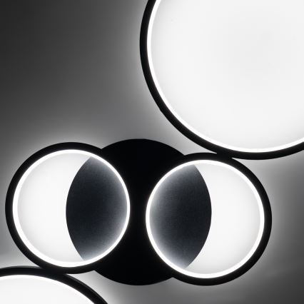 Brilagi - Dimmable LED Ceiling Light RINGO LED/34W/230V 3000-6000K 28x78 cm Black + Remote Control