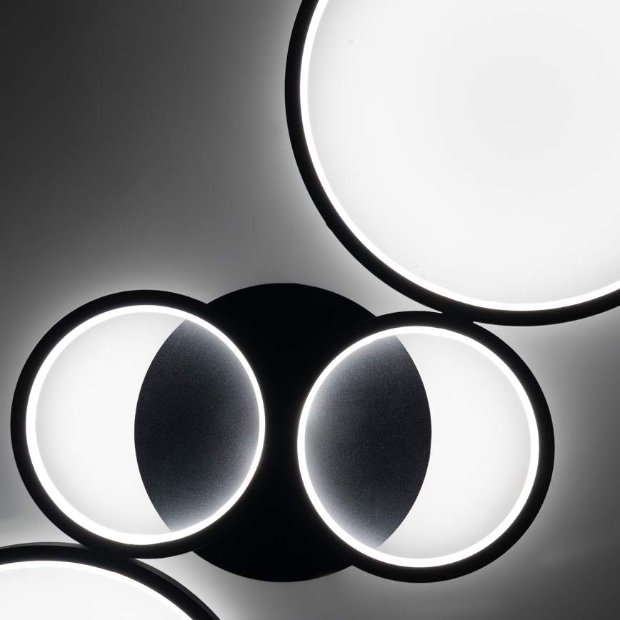 Brilagi - Dimmable LED Ceiling Light RINGO LED/34W/230V 3000-6000K 28x78 cm Black + Remote Control