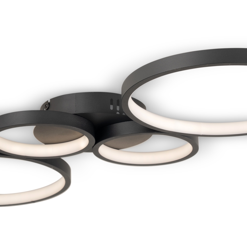 Brilagi - Dimmable LED Ceiling Light RINGO LED/34W/230V 3000-6000K 28x78 cm Black + Remote Control