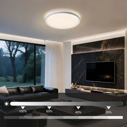 Brilagi - RIVO LED Dimmable Ceiling Light LED/72W/230V 3000-6000K White Ø 50 cm + Remote Control