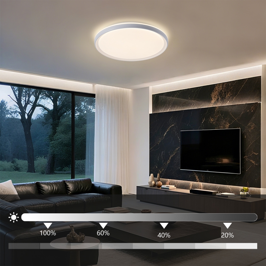 Brilagi - RIVO LED Dimmable Ceiling Light LED/72W/230V 3000-6000K White Ø 50 cm + Remote Control