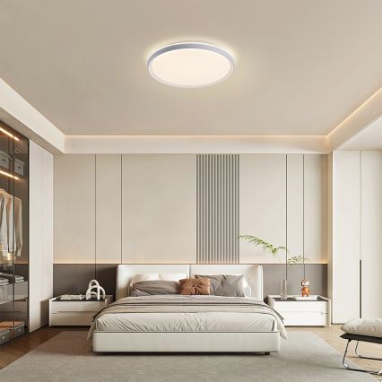 Brilagi - RIVO LED Dimmable Ceiling Light LED/72W/230V 3000-6000K White Ø 50 cm + Remote Control