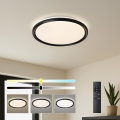 Brilagi - RIVO LED Dimmable Ceiling Light LED/72W/230V 3000–6000K, Black, Ø 50 cm + Remote Control