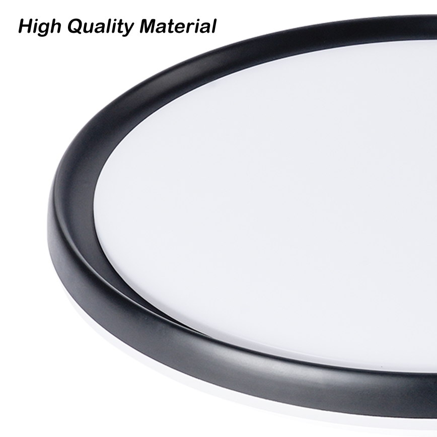 Brilagi - RIVO LED Dimmable Ceiling Light LED/72W/230V 3000–6000K, Black, Ø 50 cm + Remote Control