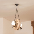 Brilagi - ROATA Chain Chandelier 2xE14/40W/230V Oak