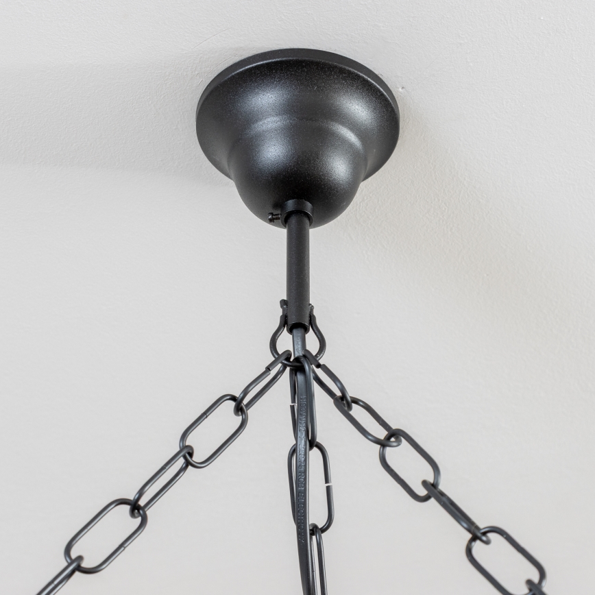 Brilagi - ROATA Chain Chandelier 6xE14/40W/230V Ø 70 cm Beech/Walnut