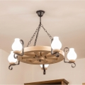 Brilagi - ROATA Chain-Hung Chandelier, 5xE14/40W/230V, Oak