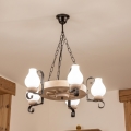 Brilagi - ROATA Chain-Hung Chandelier 5xE14/40W/230V, Oak