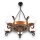 Brilagi - ROATA chain-hung chandelier 5xE14/40W/230V Ø 50 cm beech/walnut