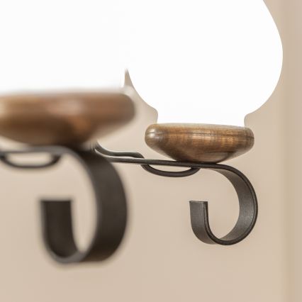 Brilagi - ROATA Chain-hung Chandelier 5xE14/40W/230V Ø 70 cm beech/walnut