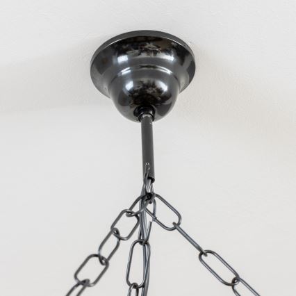 Brilagi - ROATA Chain-hung Chandelier 5xE14/40W/230V Ø 70 cm beech/walnut