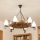 Brilagi - ROATA chain-hung chandelier 6xE14/40W/230V, Ø 70 cm, beech