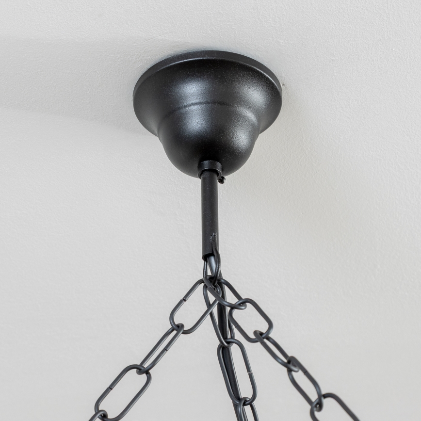 Brilagi - ROATA chain-hung chandelier 6xE14/40W/230V, Ø 70 cm, beech