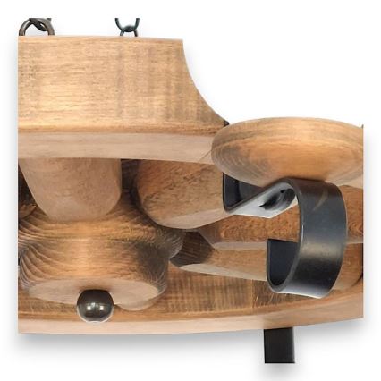 Brilagi - ROATA chain-hung chandelier, 8 x E14 (max. 40 W) / 230 V, Ø 70 cm, beech