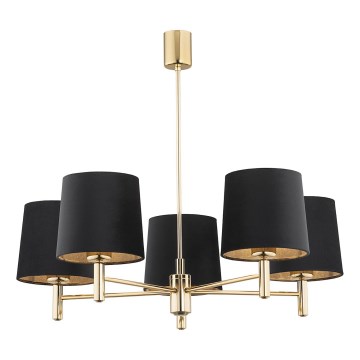 Brilagi - Rod chandelier MONTE 5xE27/15W/230V black/gold