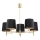 Brilagi - Rod chandelier MONTE 5xE27/15W/230V black/gold