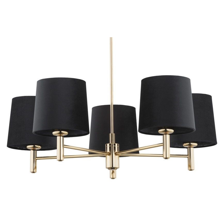 Brilagi - Rod chandelier MONTE 5xE27/15W/230V black/gold