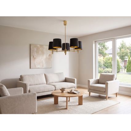 BRILAGI - Rod chandelier MONTE 5xE27/60W/230V black/gold