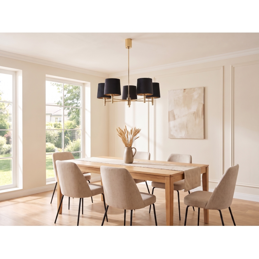 BRILAGI - Rod chandelier MONTE 5xE27/60W/230V black/gold