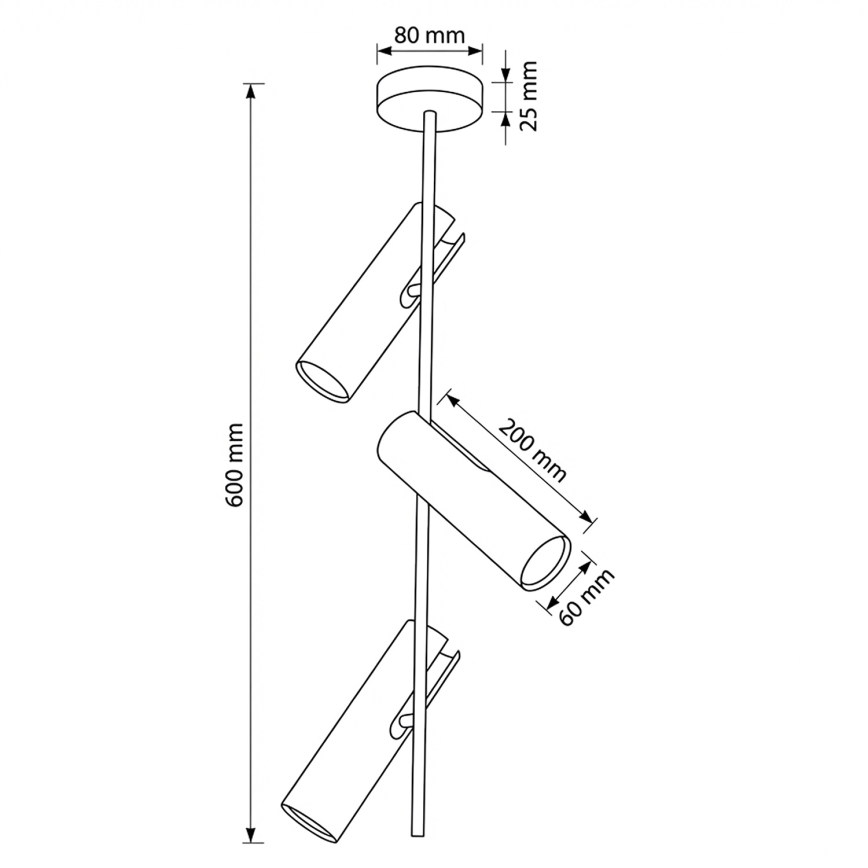 Brilagi - Rod-mounted chandelier BRANCH 3xGU10/30W/230V white