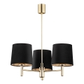 Brilagi - Rod-mounted chandelier MONTE 3xE27/15W/230V black/gold