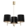 Brilagi - Rod-mounted chandelier MONTE 3xE27/15W/230V black/gold