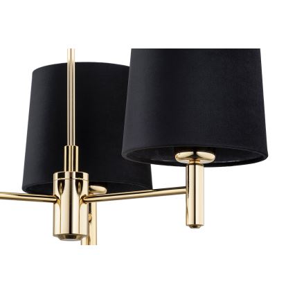 Brilagi - Rod-mounted chandelier MONTE 3xE27/15W/230V black/gold