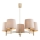 Brilagi - Rod-mounted chandelier MONTE 5xE27/15W/230V beige/gold