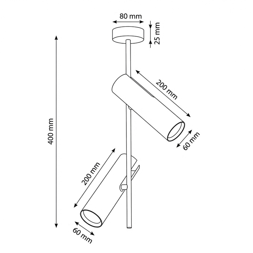 Brilagi - Rod Pendant BRANCH 2xGU10/30W/230V White